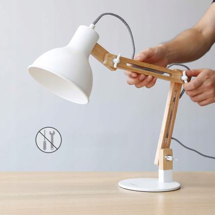 Candeeiro de mesa 1xE27/40W/230V branco