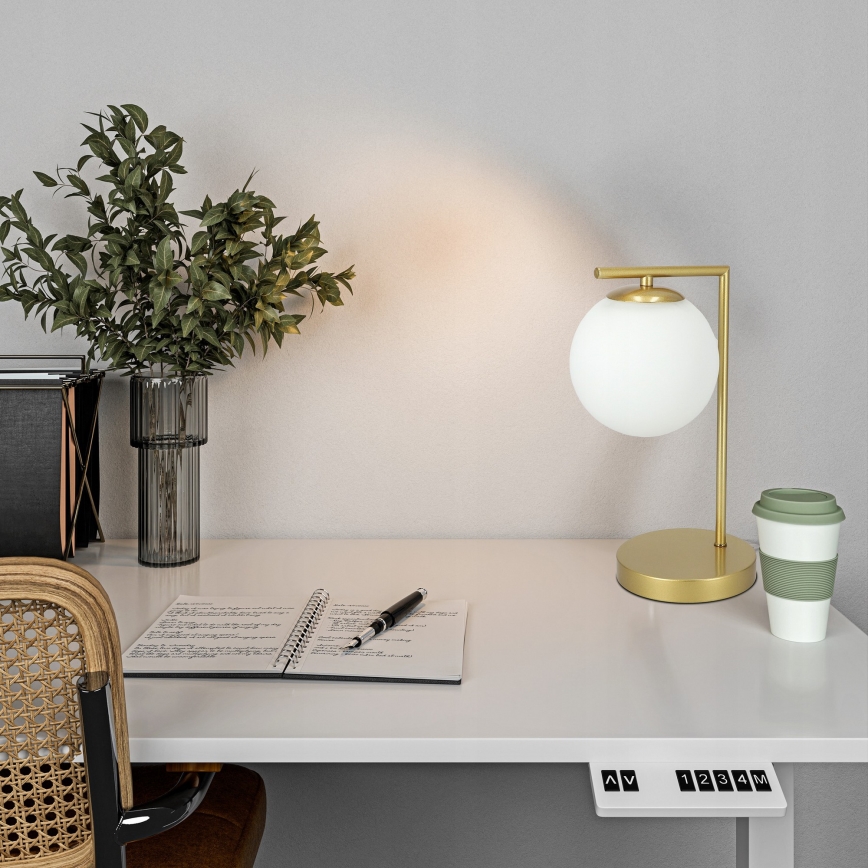 Candeeiro de mesa 1xE27/40W/230V dourado/branco