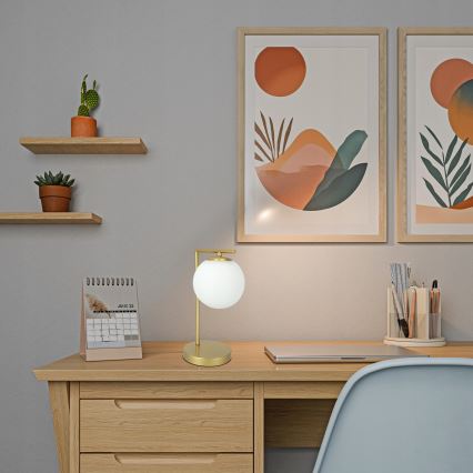 Candeeiro de mesa 1xE27/40W/230V dourado/branco