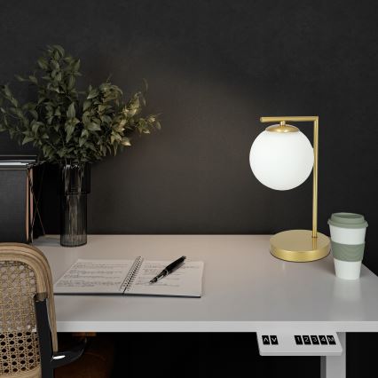 Candeeiro de mesa 1xE27/40W/230V dourado/branco