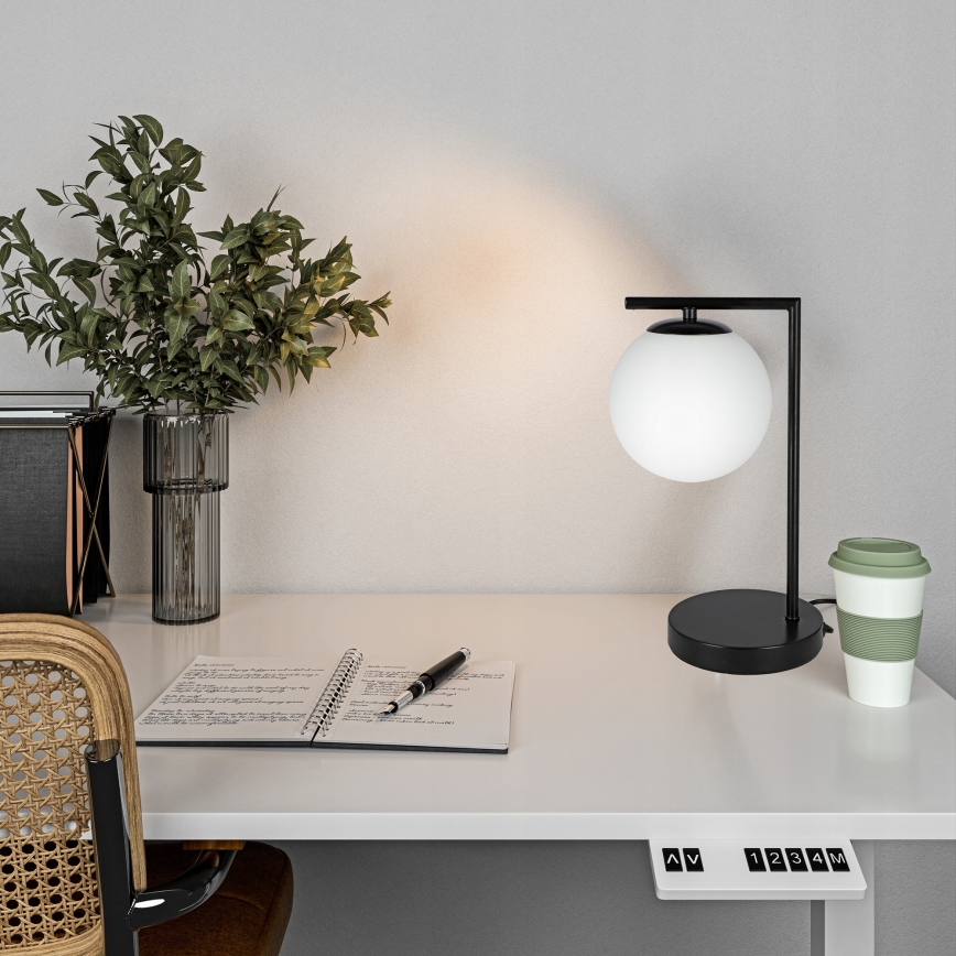 Candeeiro de mesa 1xE27/40W/230V preto/branco