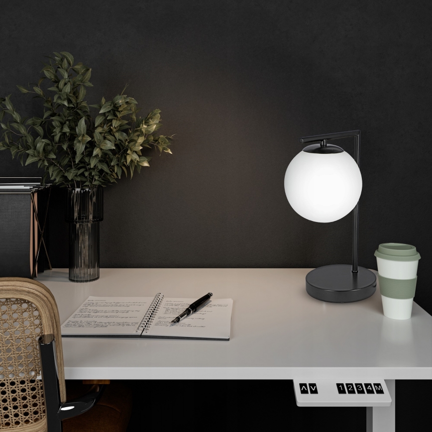 Candeeiro de mesa 1xE27/40W/230V preto/branco