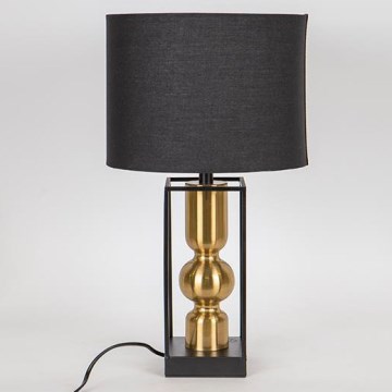 Candeeiro de mesa 1xE27/40W/230V preto/dourado
