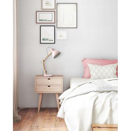 Candeeiro de mesa 1xE27/40W/230V rosa