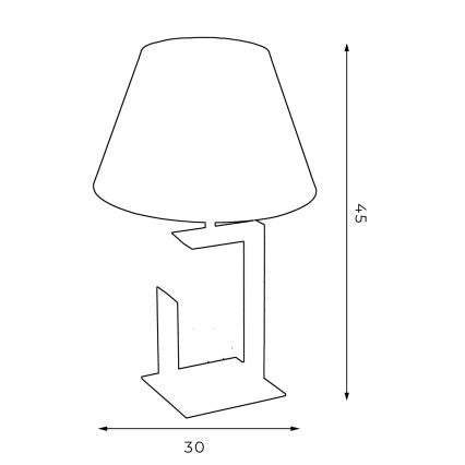Candeeiro de mesa 1xE27/60W/230V 45 cm verde/dourada