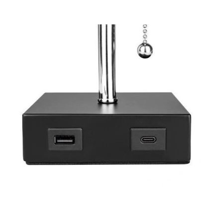 Candeeiro de mesa 1xE27/60W/230V com USB carregador