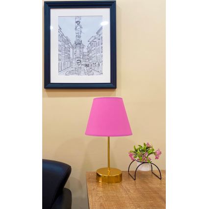 Candeeiro de mesa 1xE27/60W/230V rosa/cobre