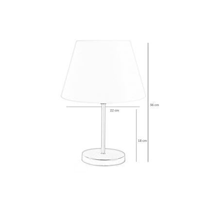 Candeeiro de mesa 1xE27/60W/230V rosa/cromado brilhante
