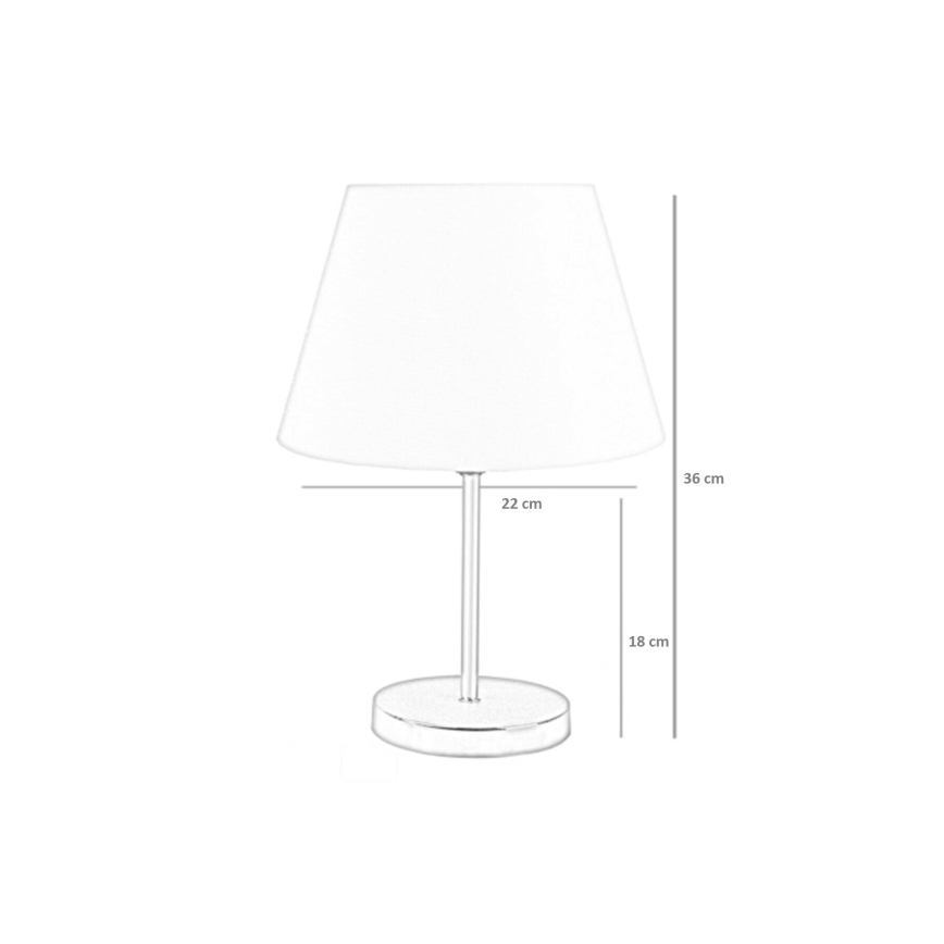 Candeeiro de mesa 1xE27/60W/230V rosa/cromado brilhante