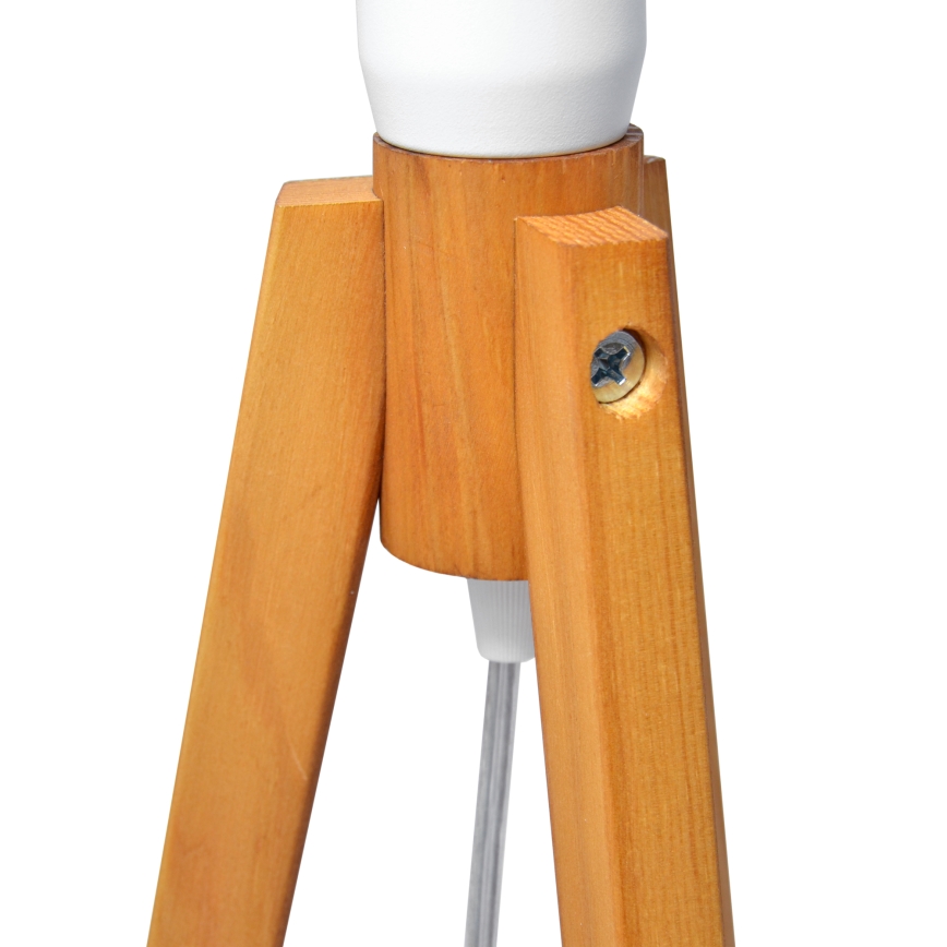 Candeeiro de mesa ALBA 1xE27/15W/230V branco/dourado/carvalho