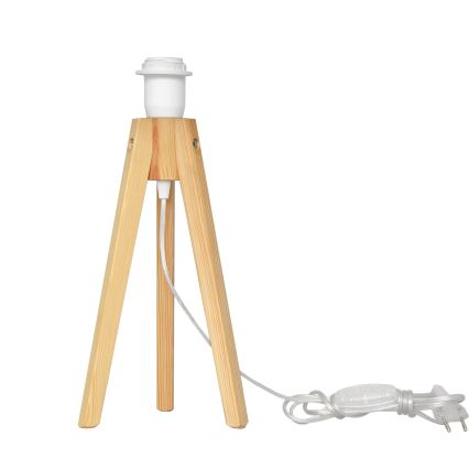 Candeeiro de mesa ALBA 1xE27/15W/230V branco/pinho