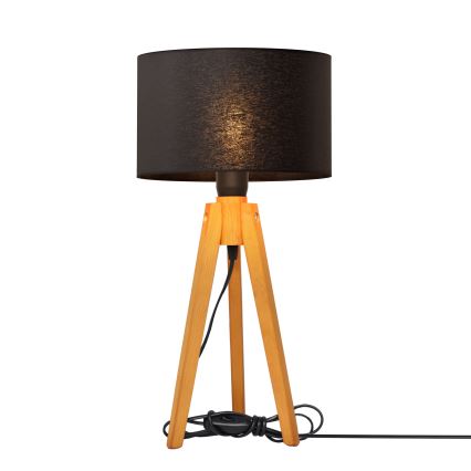 Candeeiro de mesa ALBA 1xE27/15W/230V preto/carvalho