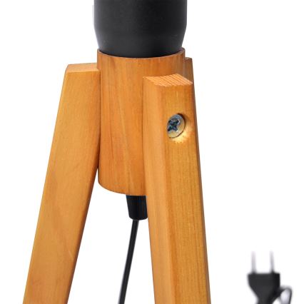 Candeeiro de mesa ALBA 1xE27/15W/230V preto/dourado/carvalho