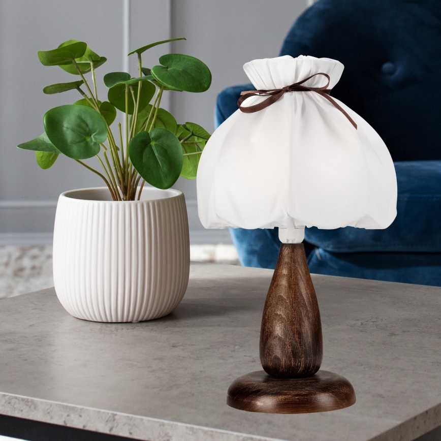 Candeeiro de mesa ALESSANDRO 1xE27/60W/230V faia