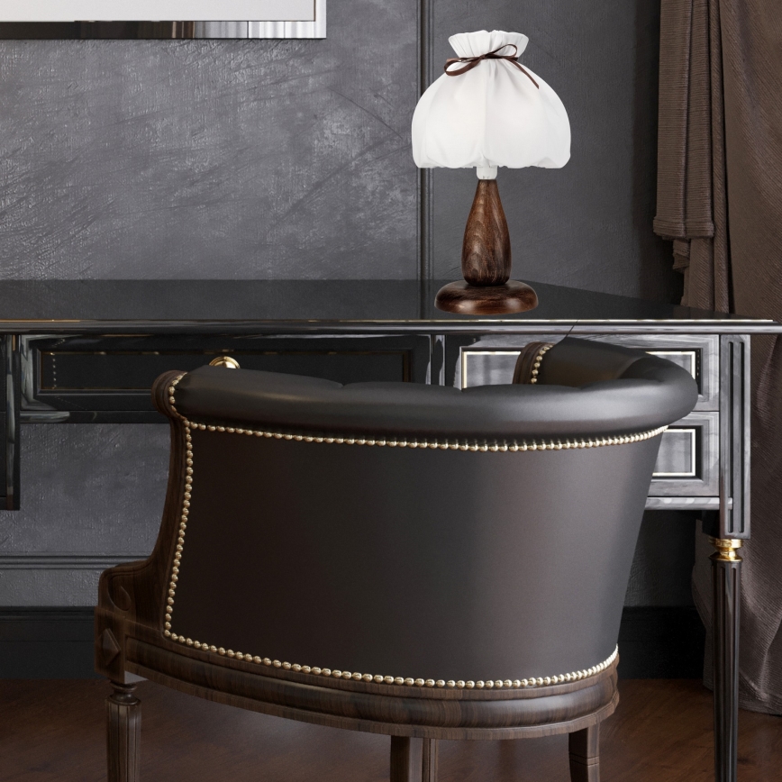 Candeeiro de mesa ALESSANDRO 1xE27/60W/230V faia