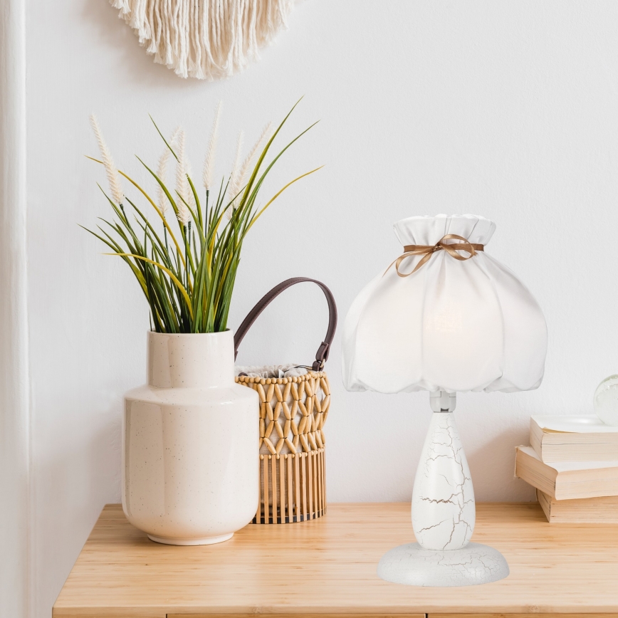 Candeeiro de mesa ALESSANDRO 1xE27/60W/230V faia