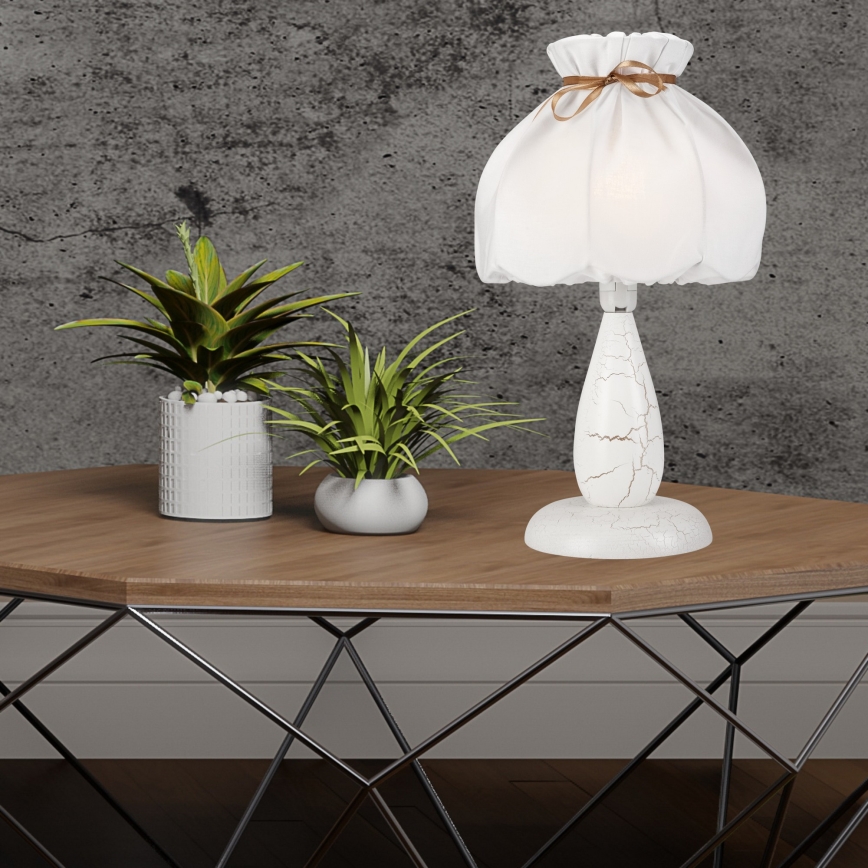 Candeeiro de mesa ALESSANDRO 1xE27/60W/230V faia