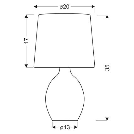 Candeeiro de mesa AMBON 1xE14/40W/230V preto
