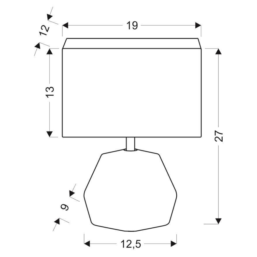 Candeeiro de mesa ANIMI 1xE14/40W/230V preto