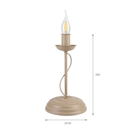 Candeeiro de mesa ANTON 1xE14/60W/230V bege