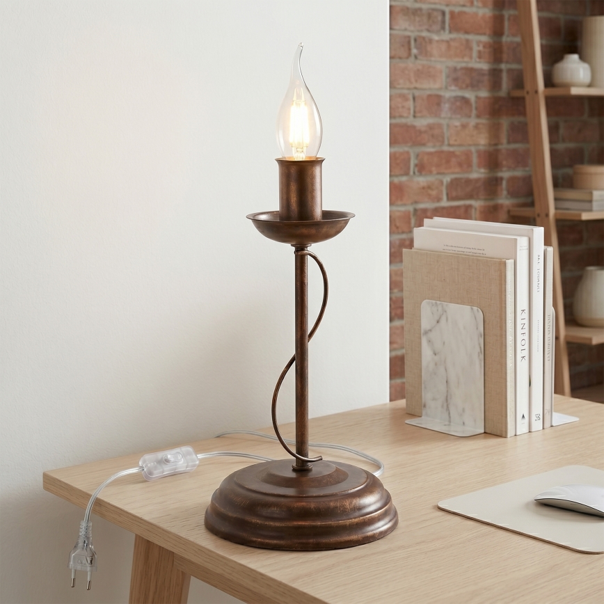 Candeeiro de mesa ANTON 1xE14/60W/230V bronze