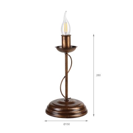 Candeeiro de mesa ANTON 1xE14/60W/230V bronze