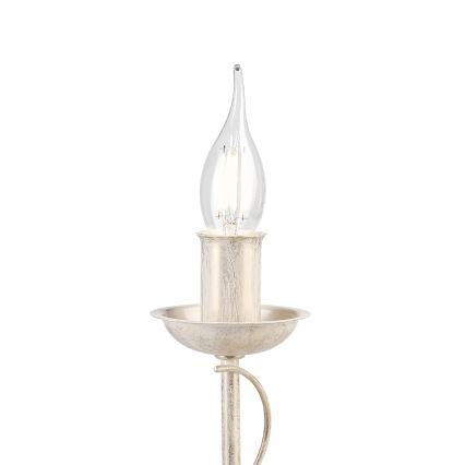 Candeeiro de mesa ANTON 1xE14/60W/230V pátina branca