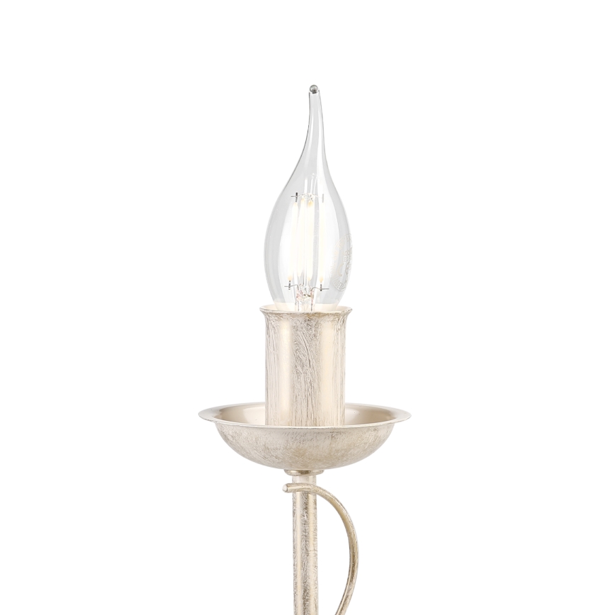 Candeeiro de mesa ANTON 1xE14/60W/230V pátina branca