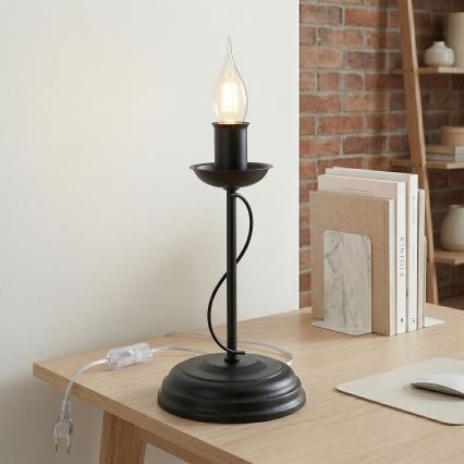 Candeeiro de mesa ANTON 1xE14/60W/230V preto