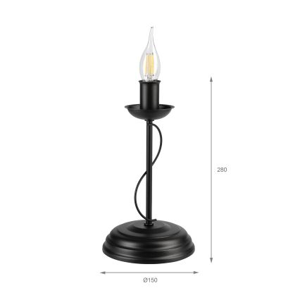 Candeeiro de mesa ANTON 1xE14/60W/230V preto