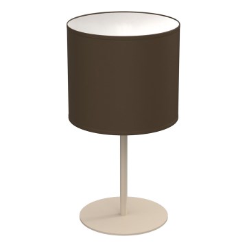 Candeeiro de mesa ARDEN 1xE27/15W/230V bege/castanha