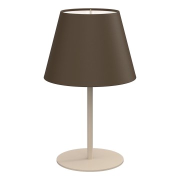Candeeiro de mesa ARDEN 1xE27/15W/230V bege/castanho