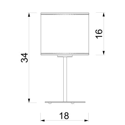 Candeeiro de mesa ARDEN 1xE27/15W/230V bege