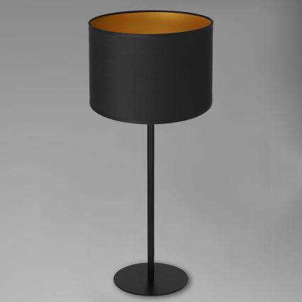 Candeeiro de mesa ARDEN 1xE27/60W/230V d. 25 cm preto/dourado
