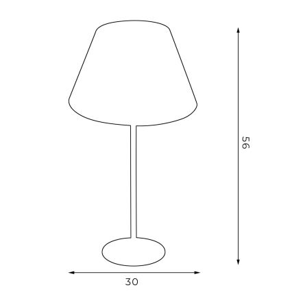 Candeeiro de mesa ARDEN 1xE27/60W/230V d. 30 cm preto/dourada