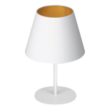 Candeeiro de mesa ARDEN 1xE27/60W/230V diâmetro 20 cm branco/dourado