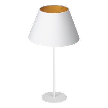 Candeeiro de mesa ARDEN 1xE27/60W/230V diâmetro 30 cm branco/dourado