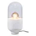 Candeeiro de mesa ASEL 1xE27/25W/230V mármore branco