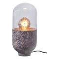 Candeeiro de mesa ASEL 1xE27/25W/230V mármore cinzento/castanho