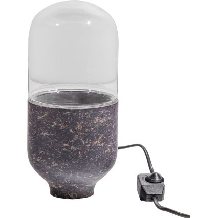 Candeeiro de mesa ASEL 1xE27/25W/230V mármore cinzento/castanho