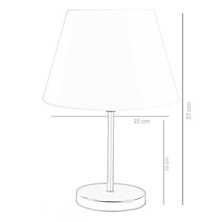 Candeeiro de mesa AYD 1xE27/60W/230V branco/dourado