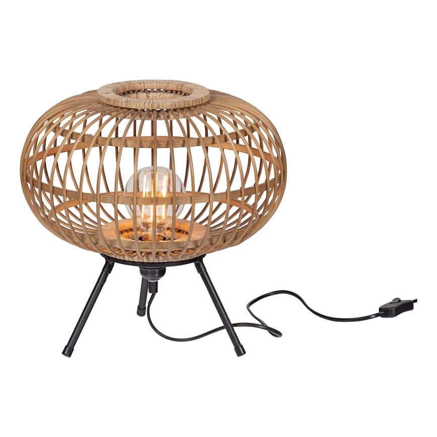 Candeeiro de mesa BASICLABEL 1xE27/40W/230V bambu