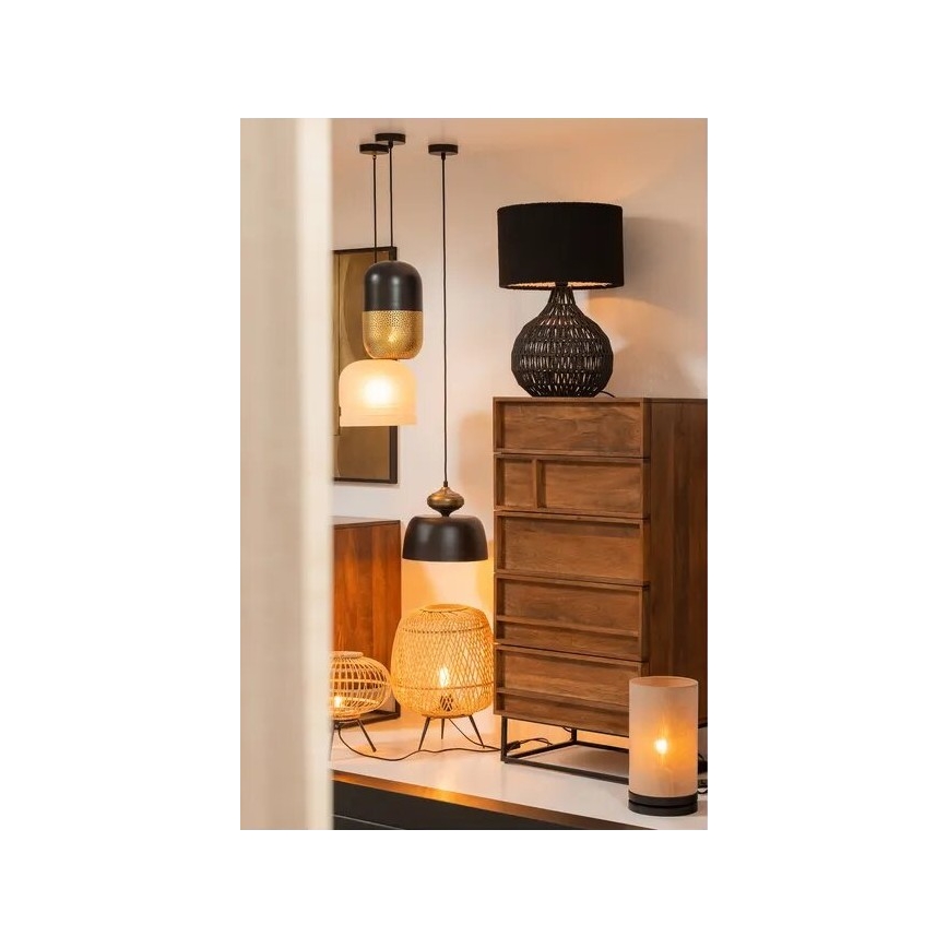 Candeeiro de mesa BASICLABEL 1xE27/40W/230V bambu