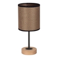 Candeeiro de mesa BENITA 1xE27/60W/230V 30 cm castanho/carvalho