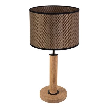 Candeeiro de mesa BENITA 1xE27/60W/230V 48 cm castanho/carvalho