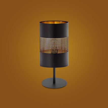 Candeeiro de mesa BOGART 1xE27/15W/230V preto/dourado