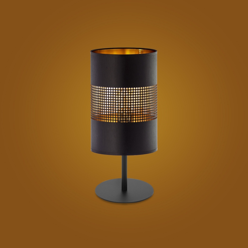 Candeeiro de mesa BOGART 1xE27/15W/230V preto/dourado