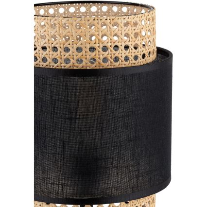 Candeeiro de mesa BOHO 1xE27/15W/230V preto/rattan