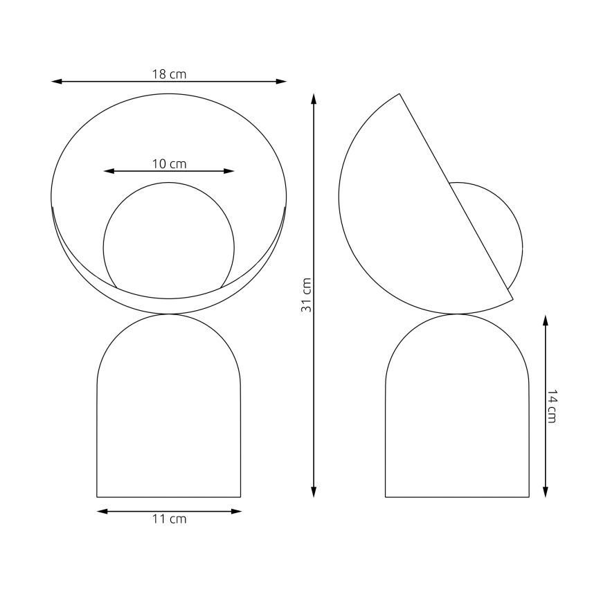 Candeeiro de mesa BOTO 1xG9/8W/230V preto