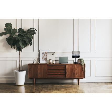 Candeeiro de mesa CORAL 1xE27/60W/230V preto/cinzento